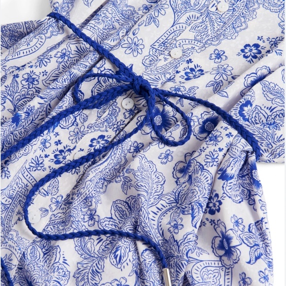 NWT Floral Paisley Print Button-Up Tunic by Laura Size 6 - Picture 3 of 8